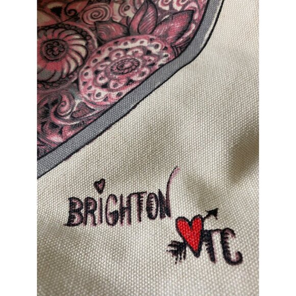 Brighton Love Bloom Heart Print Canvas Tote Bag - Picture 3 of 10